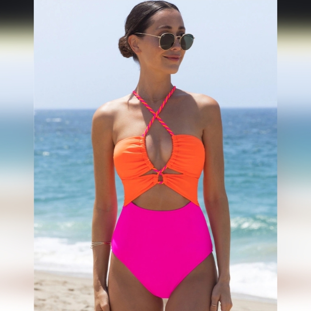 Popvil cutout one piece swimsuit NWT